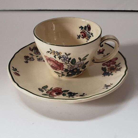Old Abbey Sprays Cup and Saucer Made in Saar Basin - Picture 2 of 11